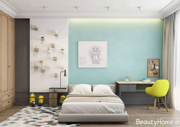 دیزاین زیبا و متفاوت اتاق خواب 
