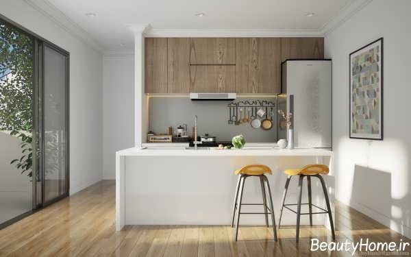 چیدمان جذاب و شیک آشپزخانه 