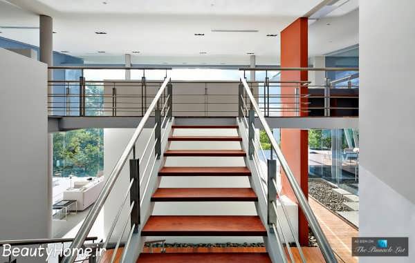 طراحی راه پله ها در ویلای لاکچری