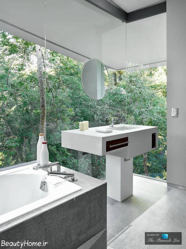 طراحی حمام در دکوراسیون ویلای لوکس و لاکچری 