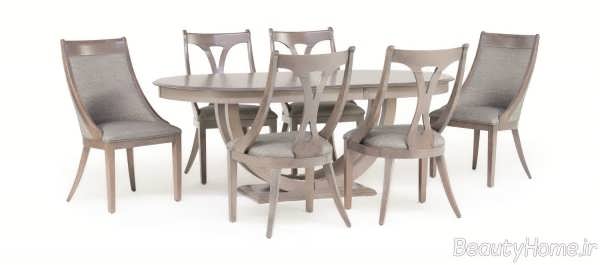 مدل میز غذاخوری بیضی شکل 