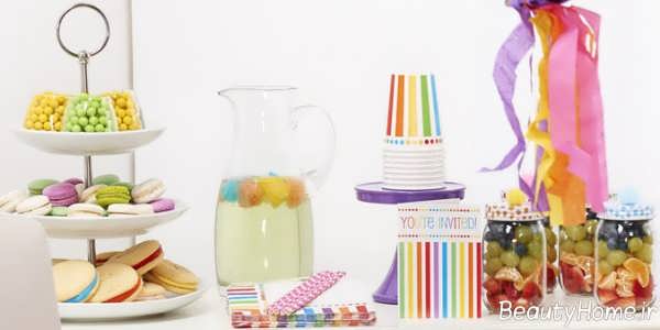 تزیین خاص و زیبا تولد با تم رنگین کمان 