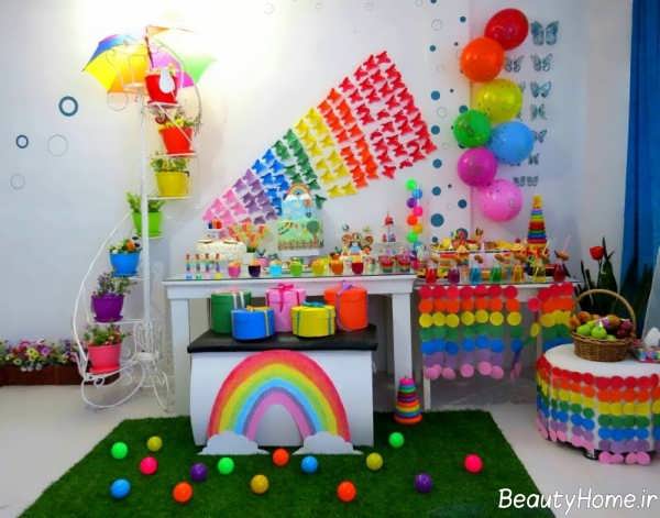 تم تولد زیبا و خاص رنگین کمان 