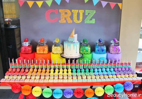 تم تولد رنگین کمان دخترانه و پسرانه 