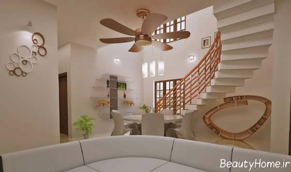 دکوراسیون زیبا و شیک خانه دوبلکس 