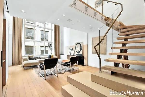 دکوراسیون زیبا و شیک خانه دوبلکس 