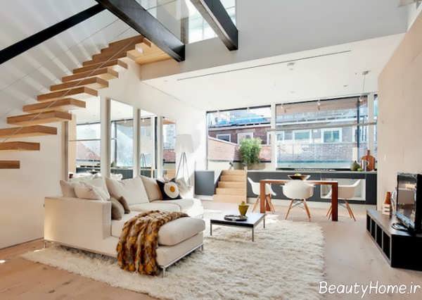 دکوراسیون مدرن خانه دوبلکس 