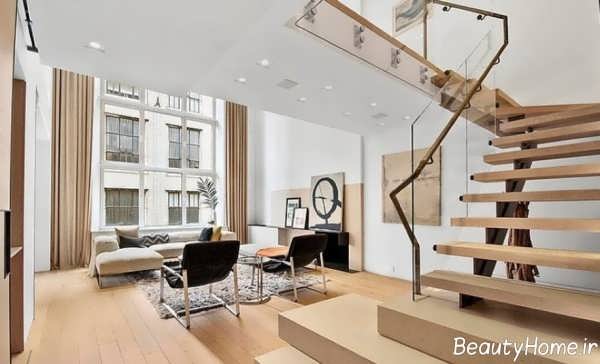 دکوراسیون مدرن و شیک خانه دوبلکس 