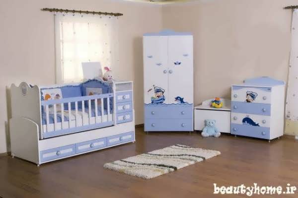 چیدمان اتاق نوزاد شاد با طراحی شیک