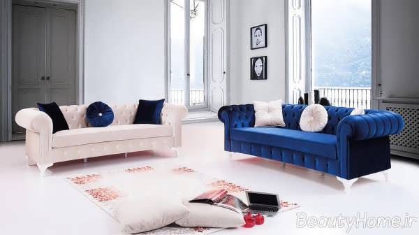 اتاق پذیرایی با مبل چستر