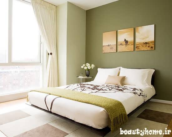 طراحی دکوراسیون اتاق خواب سبز مدرن 2013