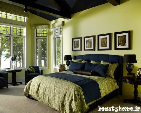 طراحی دکوراسیون اتاق خواب سبز مدرن 2013