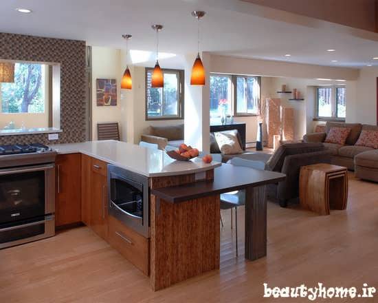 مدل میز بار و چیدمان آشپزخانه مدرن