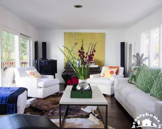 دکوراسیون اتاق پذیرایی سفید