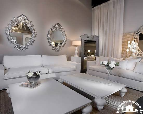 دکوراسیون اتاق پذیرایی سفید