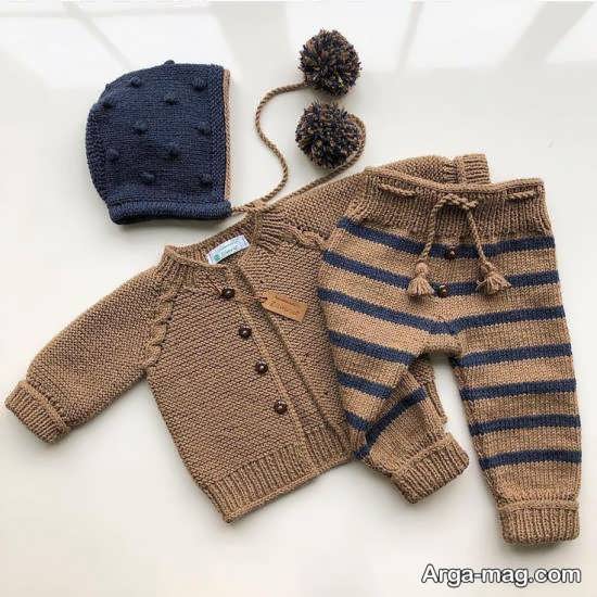 مدلی از لباس نوزادی پسرانه
