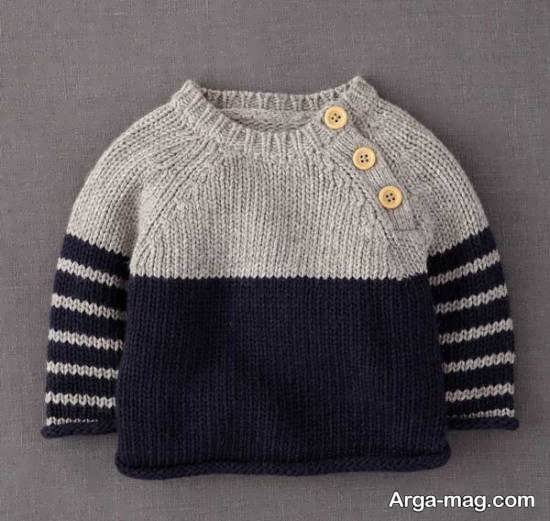 لباس نوزادی پسرانه با بافت زیبا