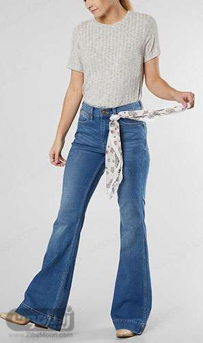 مدل شلوار جین دمپا گشاد مدل شلوار جین دمپا گشاد