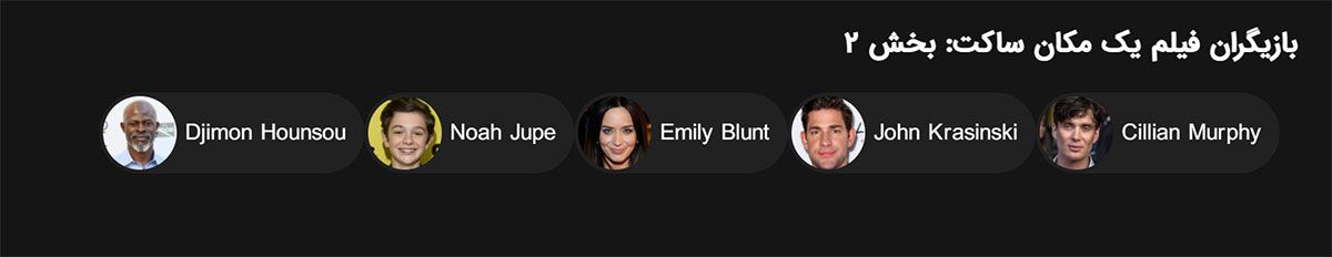 بازیگران یک مکان ساکت 2