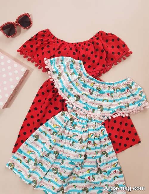 مدل لباس ساحلی بچگانه طرح دار 