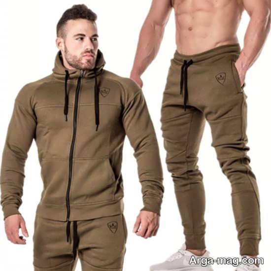 نمونه لباس ورزشی قهوه ای مردانه