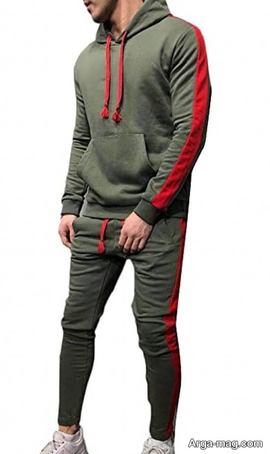 ست لباس ورزشی مردانه رنگ سبز لجنی