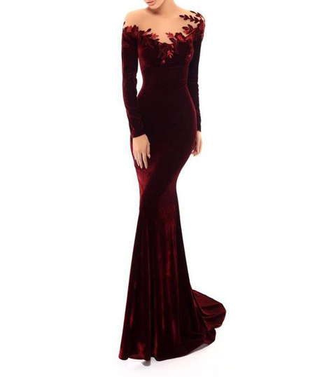 مدل پیراهن مخمل, مدل لباس بلند مخمل