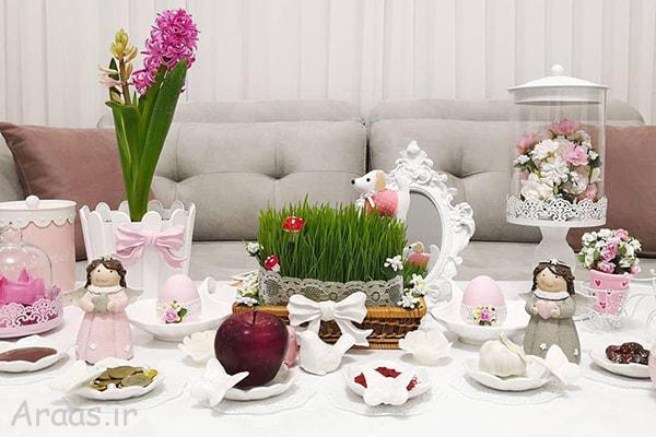 چیدمان و تزیین سفره هفت سین ۱۴۰۰ شیک و جدید